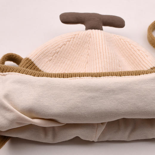 棉果果冬季新品男童可爱卡通护耳毛线帽飞行员护耳帽M404400500112 商品图2