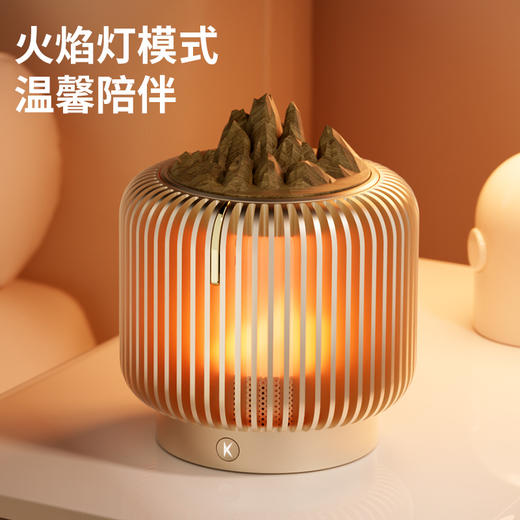 【狂响合集】狂响蓝牙音箱磁吸迷你小型音响无线充电手机支架户外便携可用浴室防溅水男女生日礼物  K13   火焰灯实木山体版（不带香薰）K6 商品图5