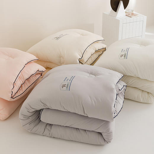 自然醒云绒棉软胖胖熊抱被大豆被冬被芯YBY 商品图12