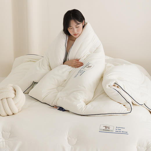自然醒云绒棉软胖胖熊抱被大豆被冬被芯YBY 商品图8