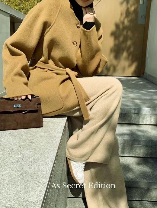 12.12错过没有！清货不退袖口有些开线，介意勿入高端系列！！10%羊绒➕90%羊毛双面尼中款大衣-喜出 商品图0