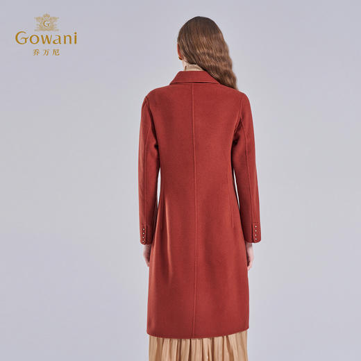 乔万尼时尚高级感羊毛大衣直筒毛呢中长款绵羊毛大衣EF4A219 商品图4