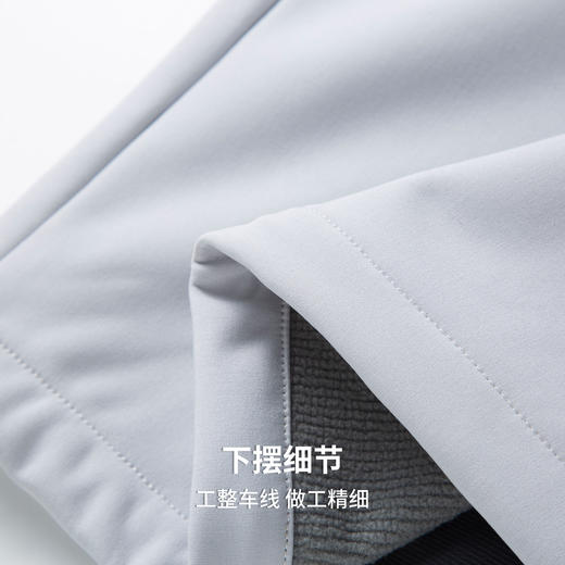 圣得西情侣款修身连帽夹克2025秋冬季新款华夫格暖绒内里加绒外套 商品图9