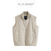 PLUS CRASH2025秋冬肌理感羊毛混纺青果领老钱风男女夹棉保暖马甲 商品缩略图3
