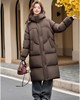 冬装爆款长款过膝宽松连帽白鸭绒外套羽绒服 HY-28 商品缩略图1