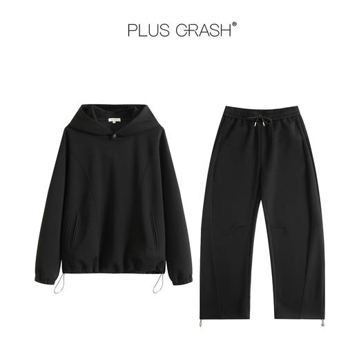 PLUS CRASH2025冬季加厚空气层松弛百搭保暖宽松多片裁剪男女套装 商品图1