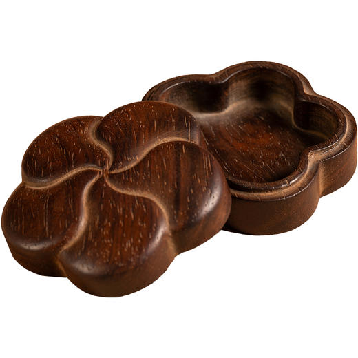 清	黄花梨整挖梅花形香盒 商品图5