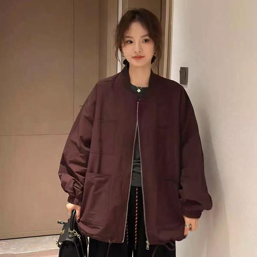 太划算啦！！夹棉中厚宽松超显白车厘子色外套-喜出 商品图0