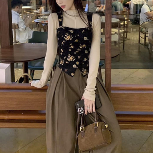 裁缝学苑AH84法式马甲背心纸样套装女装新款复古港风三件套服装打板 商品图6