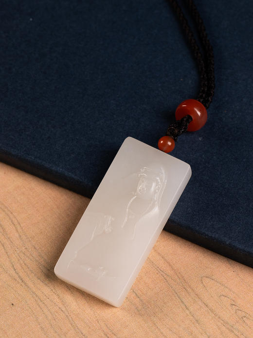 和田玉雕观音牌挂饰 商品图1