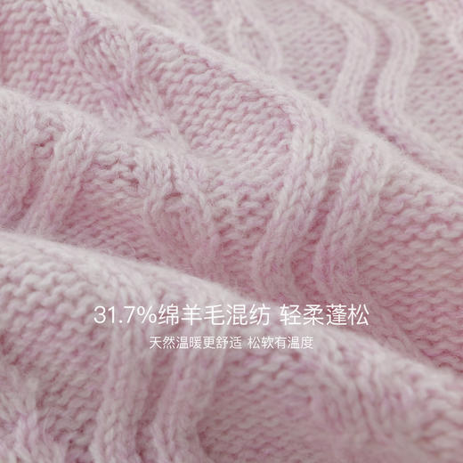 马克珍妮女童菱格羊毛针织开衫2025年冬装新款551878 商品图3