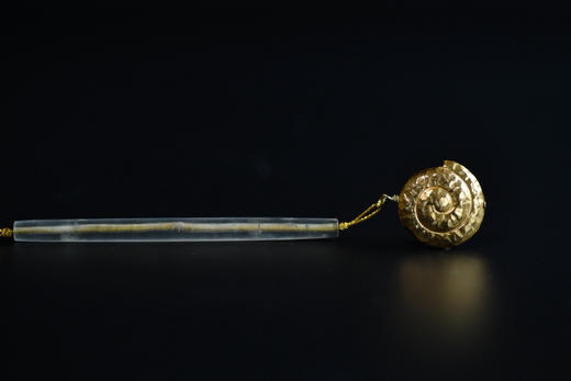 高估水晶桶珠老水晶管银鎏金配件项链 商品图3