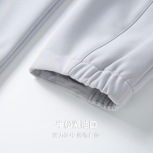 圣得西情侣款修身连帽夹克2025秋冬季新款华夫格暖绒内里加绒外套 商品图8