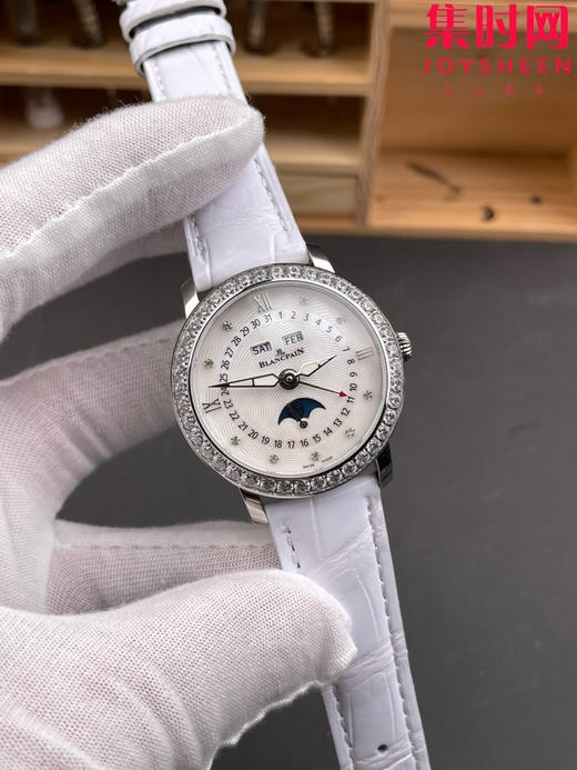 TWT宝珀月亮美人天然贝母盘女表（钻圈太阳纹雕刻面）女士机械腕表 女装3663全历月相腕表 表径35mm 商品图1