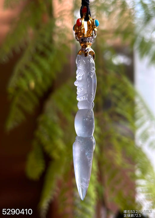 玻璃种金刚杵素件吊坠【5290410】具体价格微信咨询 商品图2