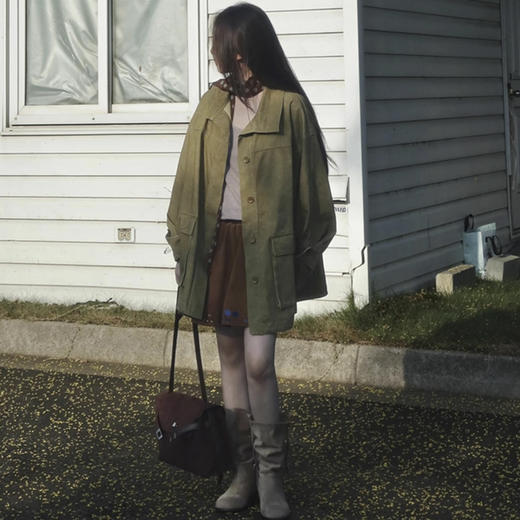 裁缝学苑AH87工装风衣中长款外套纸样女装新款百搭翻领上衣样板 商品图2