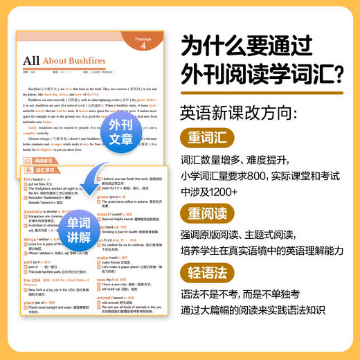 SSP华东理工60篇外刊阅读搞定中考、小学、小托福、KET、PET必备核心词 商品图7