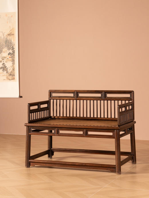 清	红木直棂二人椅 商品图1