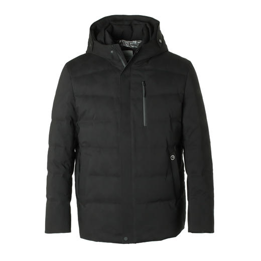 Marco Azzali 黑色连帽羽绒服 MY55254A2 商品图0