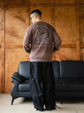 GYOZA PASTA/GP25AW-C058/拼接圆领套头卫衣