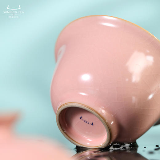 问鼎汝瓷粉汝酌泉二才盖碗 商品图4