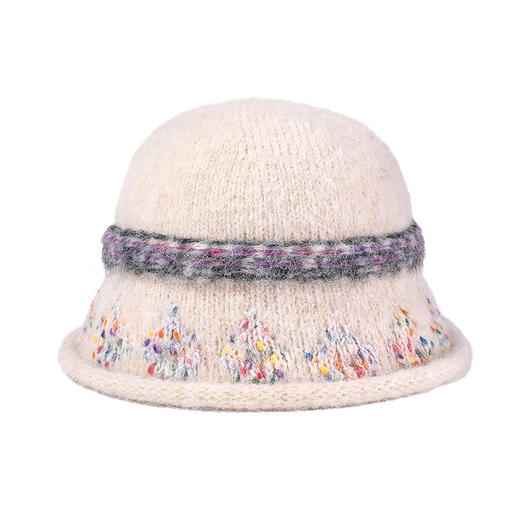 韩国渔夫帽秋冬新款，复古彩色提花针织帽JC-M3741 商品图3