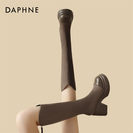 【达芙妮】美拉德复古高筒长靴4023605128 商品图2