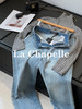 会员福利【设计感×通勤百搭】拉夏贝尔/La Chapelle高腰皮标牛仔裤女百搭韩版休闲小个子直筒裤 商品缩略图6