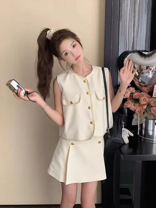 清货套装！！小香风半身裙➕无袖马甲套装-喜出 商品图4