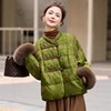 新中式国风羽绒服狐狸毛袖口，皮草显瘦外套宽松HR-GJC5511 商品缩略图1