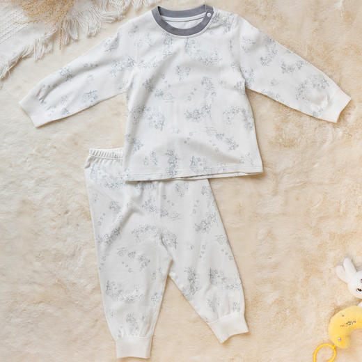 卓儿丘比特花园长袖肩开套装101491151浅灰80#-110# 商品图0