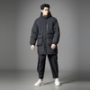 PINLI品立2025冬季新款工装大口袋长款棉衣男士宽松连帽棉服外套GD253105168 商品缩略图4