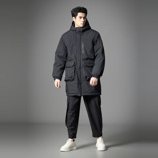 PINLI品立2025冬季新款工装大口袋长款棉衣男士宽松连帽棉服外套GD253105168 商品图4