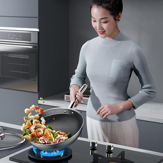康巴赫炒锅六代红点炒锅不锈钢32cm 商品图10