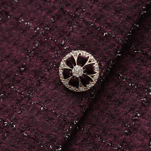 「高货wl」全新升级【铂金会员358/天猫479/差价121】(03322)洛诗琳轻奢名媛小香风连衣裙2025秋冬重工亮丝粗花呢A字裙 商品图4