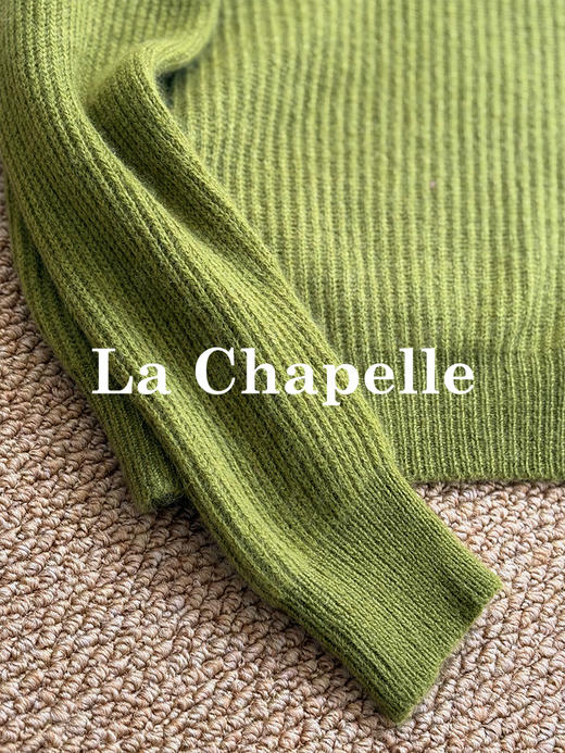 专柜实拍【兔毛+山羊绒+绵羊毛】拉夏贝尔/La Chapelle高品质混纺~超软糯超亲肤！氛围感V领针织毛衣 商品图5