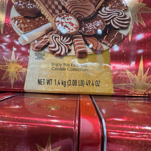 美国🇺🇸特价折扣340元🉐🉐直邮包税！Kirkland 多口味欧式比利时巧克力曲奇饼干礼盒。1.4公斤😋没有看错是 公斤 商品图4