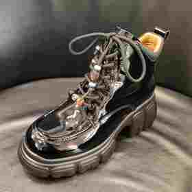 LFGJX0411凌介女鞋 时尚百搭小短靴