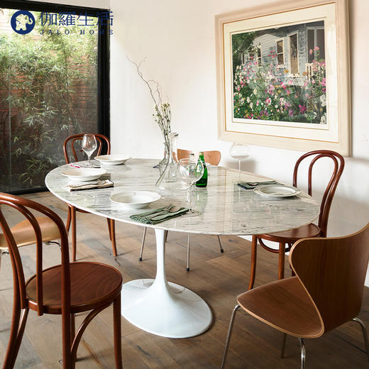 伽罗 JALO 大理石椭圆餐桌 商品图0