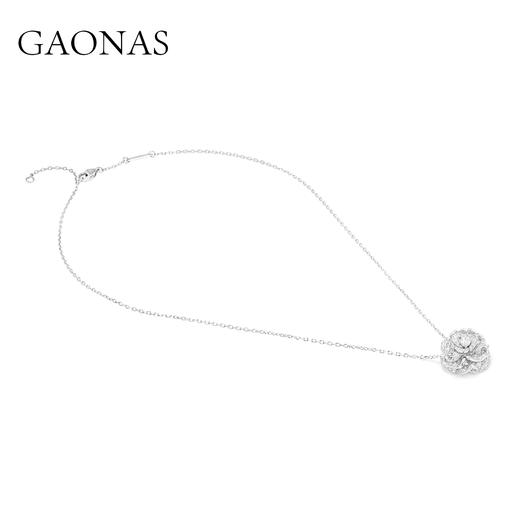 GAONAS 白月光 时尚玫瑰设计白项链 商品图2