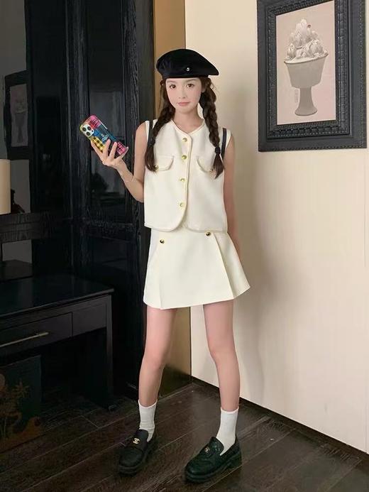 清货套装！！小香风半身裙➕无袖马甲套装-喜出 商品图3