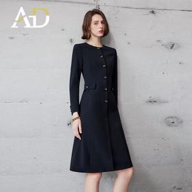 AD2024秋季新款格雷系修身通勤西装连衣裙a字裙女御姐范职业裙子