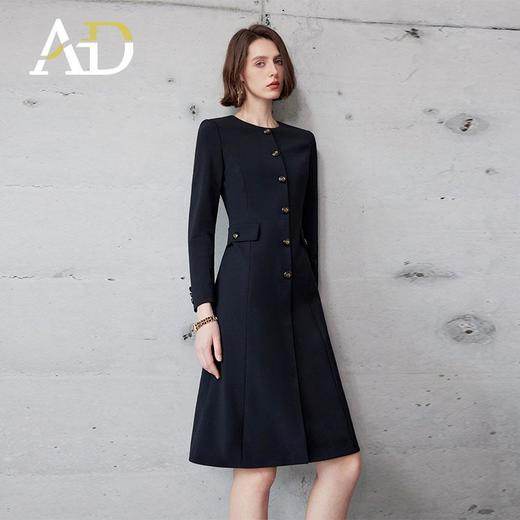 AD2024秋季新款格雷系修身通勤西装连衣裙a字裙女御姐范职业裙子 商品图0