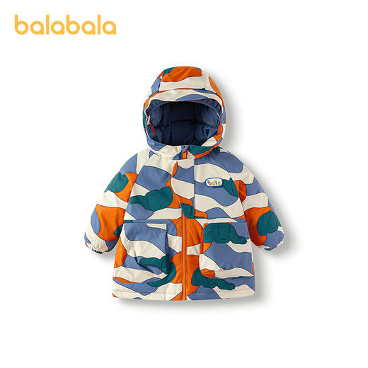巴拉巴拉宝宝羽绒服男童冬装2025新款连帽外套撞色潮 商品图4