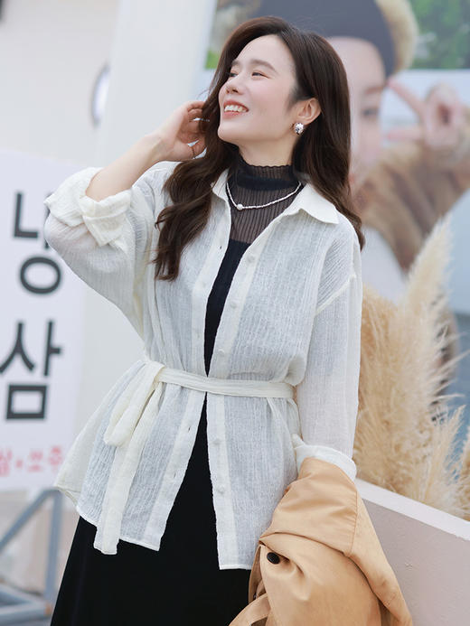 一姐私服 一衣穿四季 独特肌理澳洲羊毛衬衫 商品图1