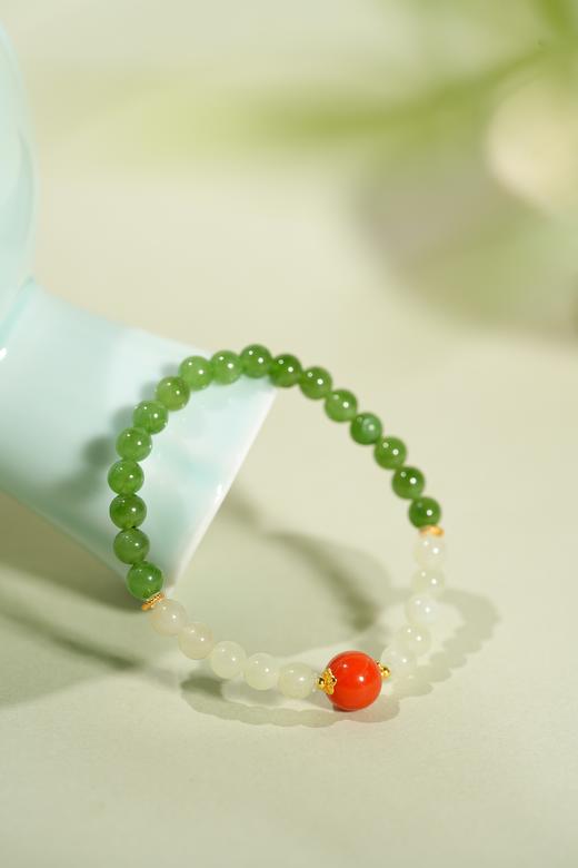 升正缘|和田碧玉满红系列（清水双玉款） 商品图2