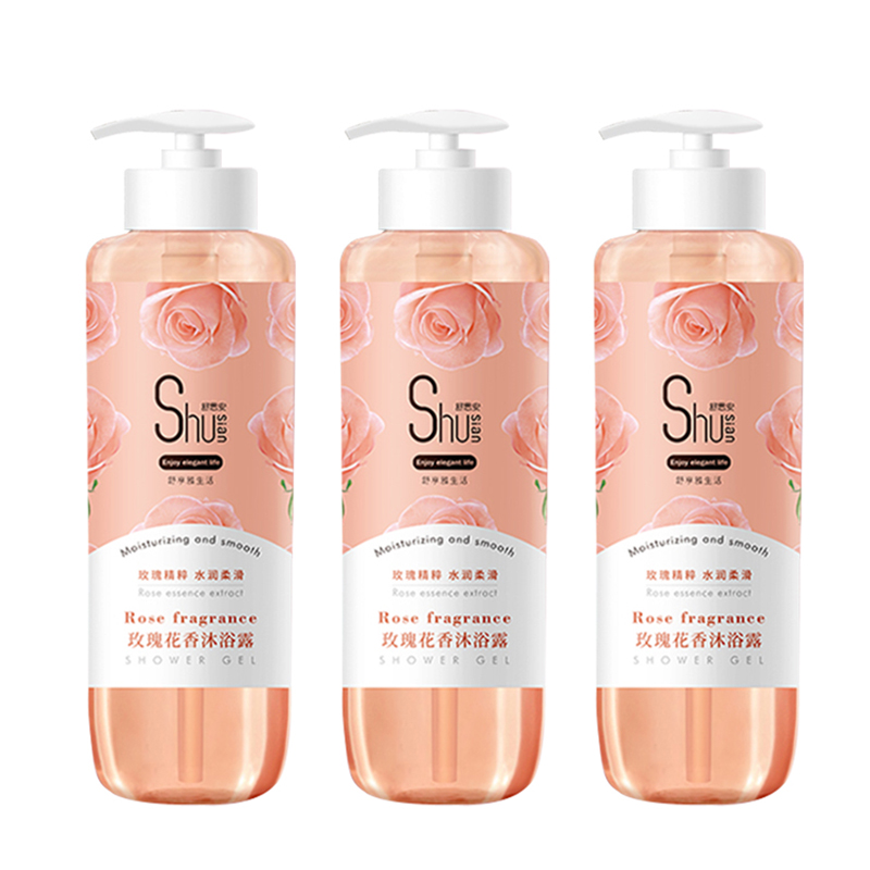 舒思安玫瑰花香沐浴露1KG*3瓶【有效期至2026年9月】