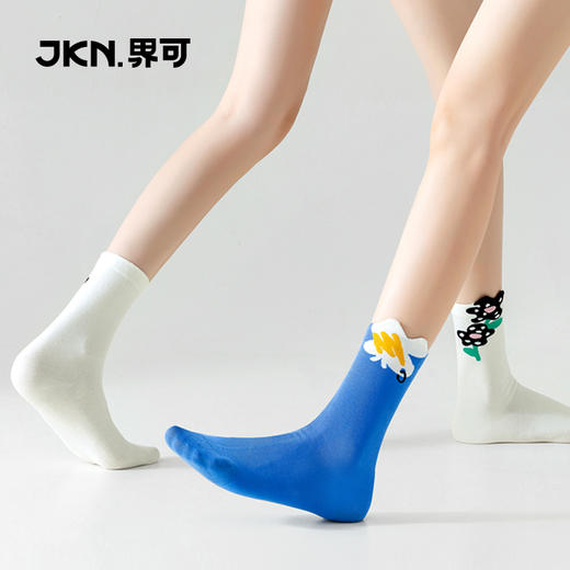 JKN卡通中筒袜|无骨缝，舒适好穿，多色可选，搭配神器 商品图5