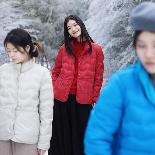 特绽放746朵/“轻气球”羽绒服·95白鹅绒双面半高领短款羽绒外套 商品图0