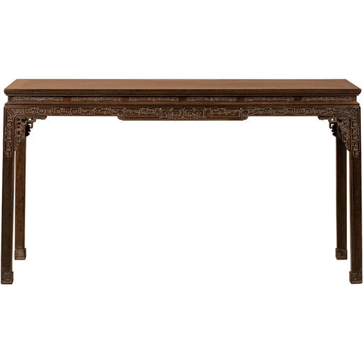 清	紫檀束腰马蹄腿夔龙纹条桌 商品图5